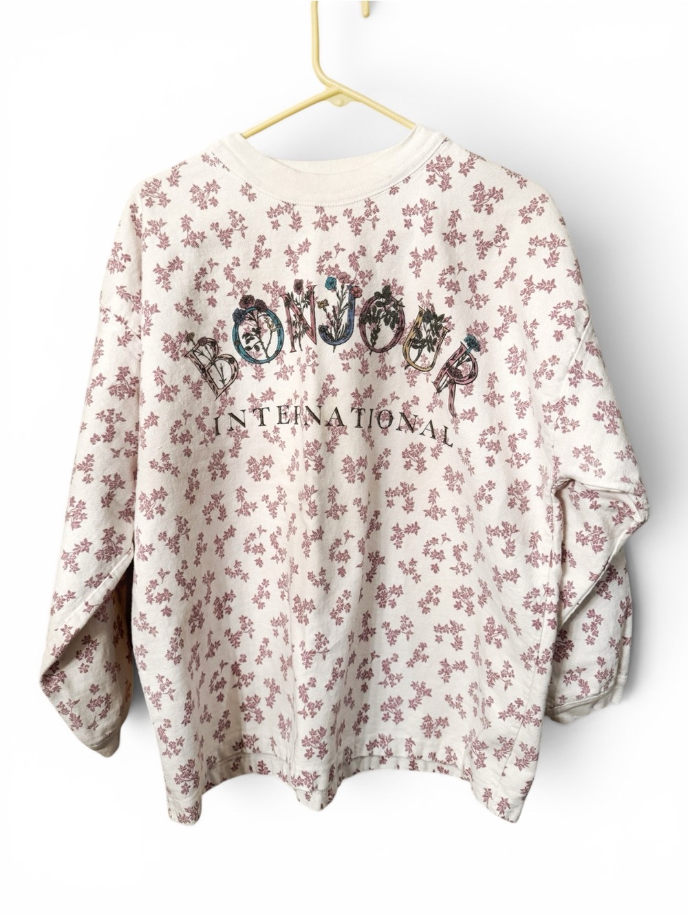 Vintage 90s Bonjour International floral long sleeve shirt